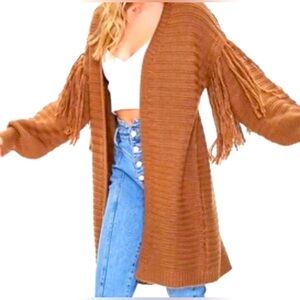 Tasseled Sweater Cardigan